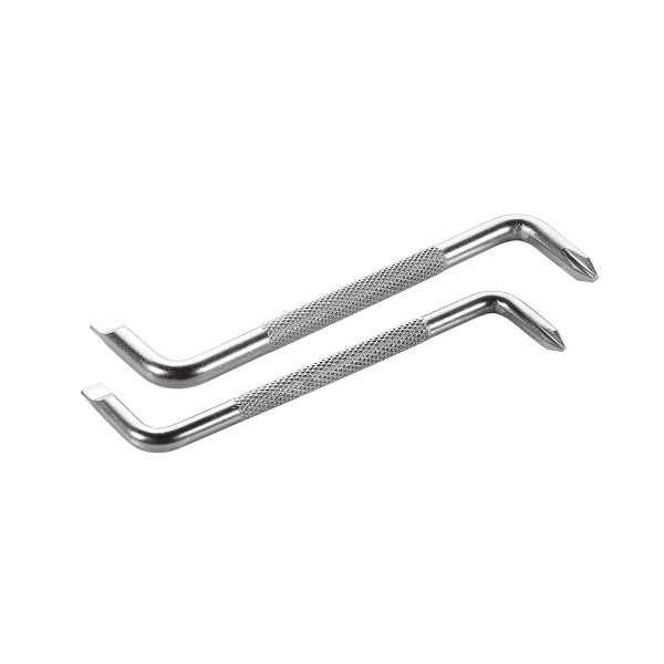 Juego de 2 llaves acodadas de doble punta PH1x5 mm/PH2x6 mm ALYCO ORANGE