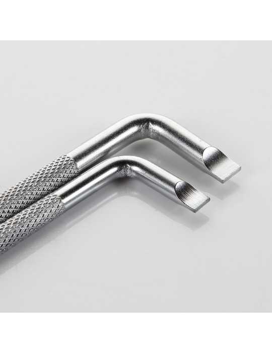 Juego de 2 llaves acodadas de doble punta PH1x5 mm/PH2x6 mm ALYCO ORANGE