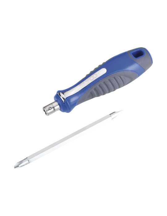 Destornillador con varilla intercambiable Phillips PH2 y plana 6 mm 63 mm ALYCO