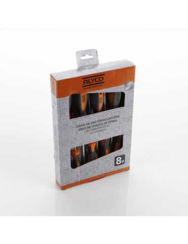 Juego de 8 destornilladores en caja cartón ALYCO ORANGE 2