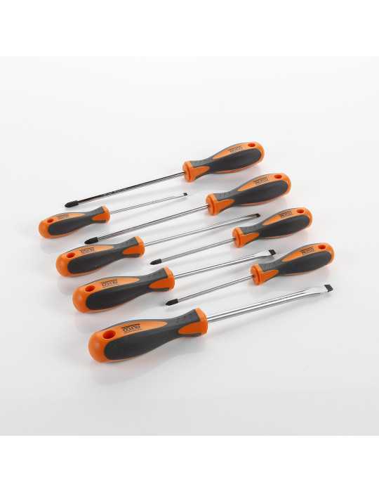 Juego de 8 destornilladores en caja cartón ALYCO ORANGE