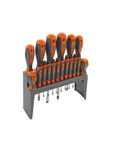 Juego combinado de destornilladores 18 piezas en soporte plástico ALYCO ORANGE