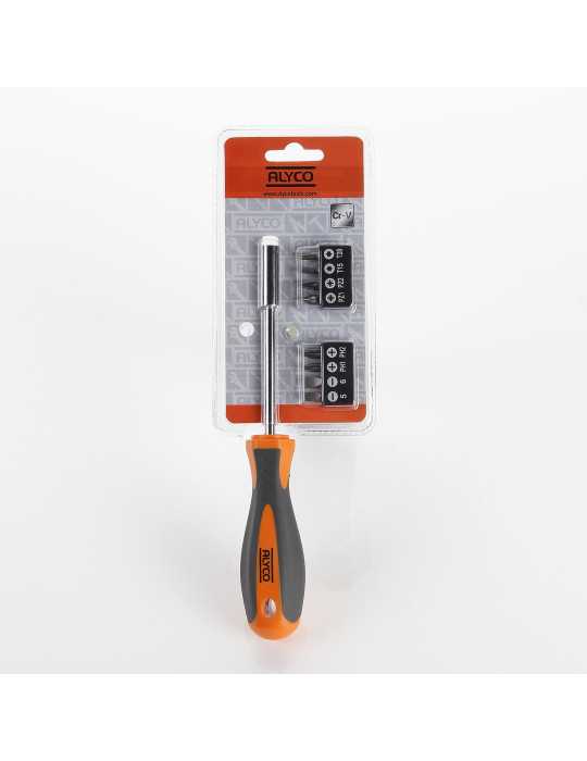 Juego de 9 piezas de puntas y adaptador magnético ALYCO ORANGE