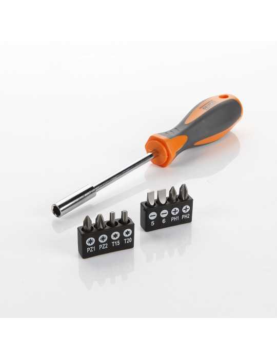Juego de 9 piezas de puntas y adaptador magnético ALYCO ORANGE