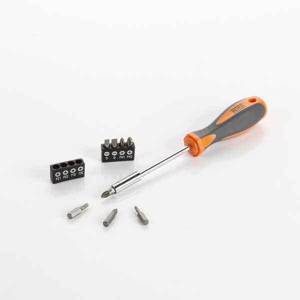 Juego de 9 piezas de puntas y adaptador magnético ALYCO ORANGE