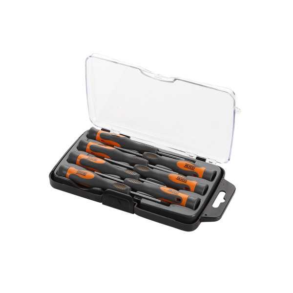 Juego de 7 destornilladores de precisión en caja de plástico ALYCO ORANGE