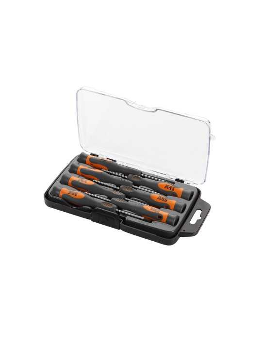 Juego de 7 destornilladores de precisión en caja de plástico ALYCO ORANGE