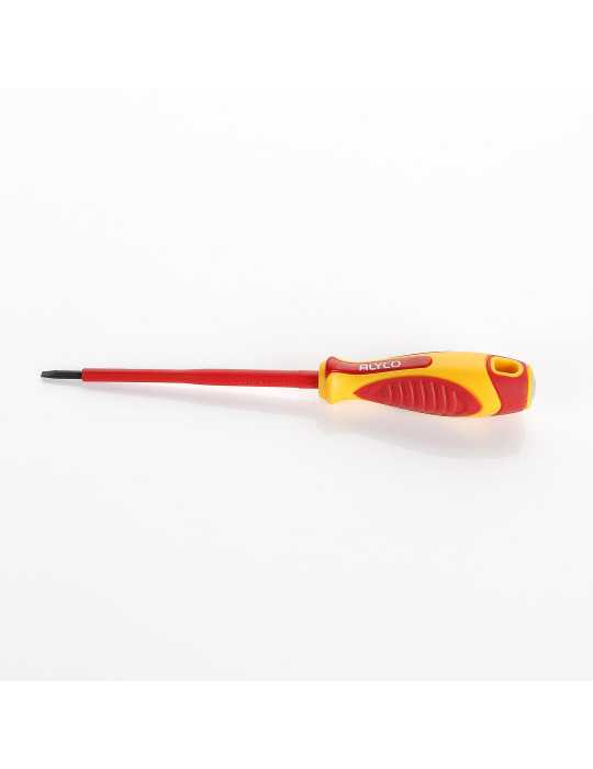 Destornillador boca plana aislado 1000V VDE 2,5x0,4x80 mm ALYCO