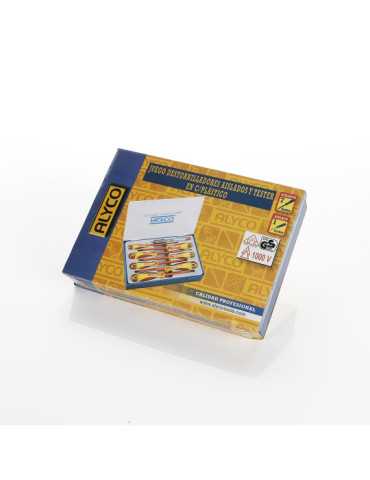 Juego de 8 destornilladores aislados VDE en caja de plástico ALYCO 2