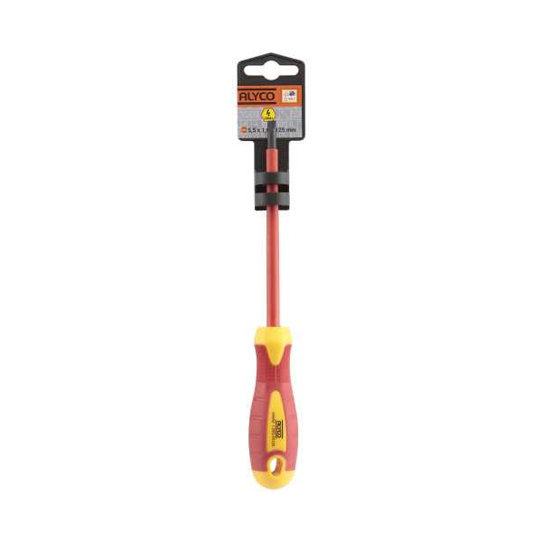 Destornillador boca recta aislada 1000V 6,5x150 mm ALYCO ORANGE