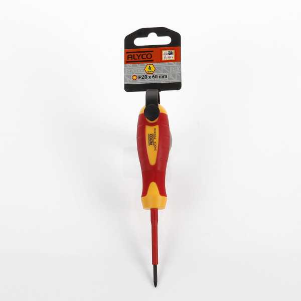 Destornillador boca Pozidriv PZ0x60 mm aislado 1000V ALYCO ORANGE