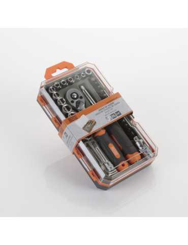 Juego de llaves de vaso y accesorios 1/4" 35 piezas ALYCO ORANGE 2