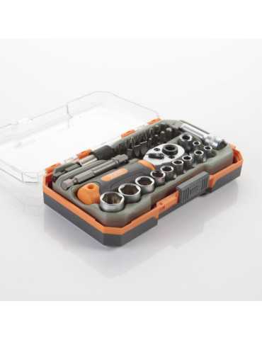 Juego de llaves de vaso y accesorios 1/4" 31 piezas ALYCO ORANGE 2