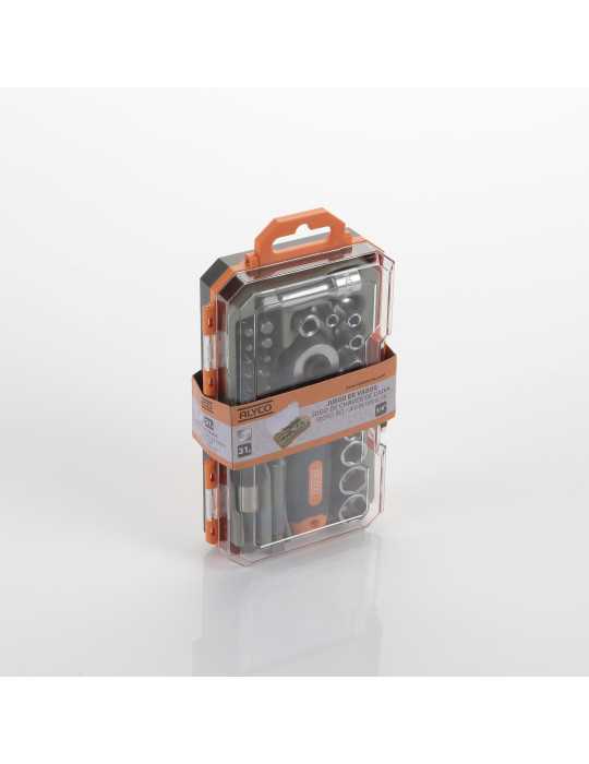 Juego de llaves de vaso y accesorios 1/4" 31 piezas ALYCO ORANGE