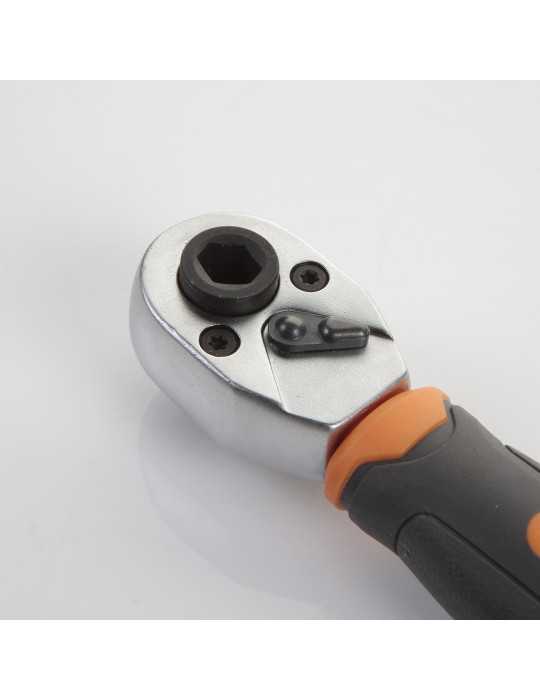 Llave de carraca dual de 1/4" 72 dientes ALYCO ORANGE