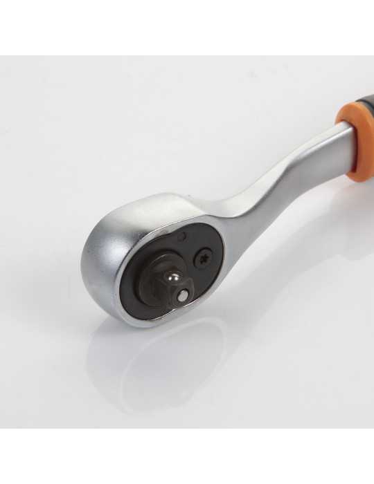 Llave de carraca acodada de 1/4" 72 dientes ALYCO ORANGE