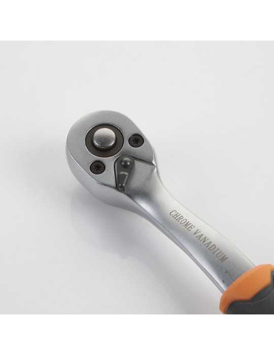 Llave de carraca acodada de 1/4" 72 dientes ALYCO ORANGE
