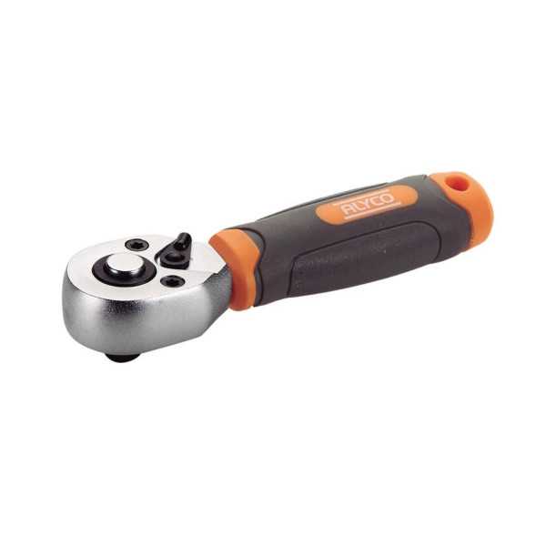 Llave de carraca corta de 1/4" 72 dientes ALYCO ORANGE