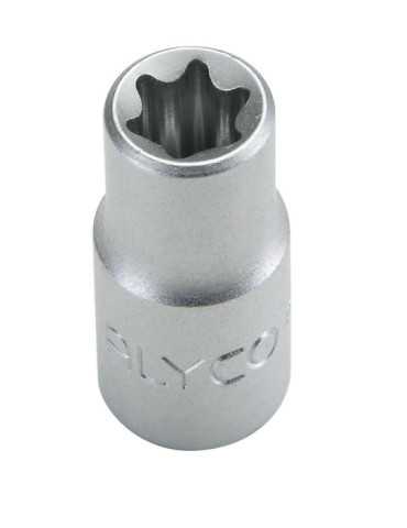 Llave de vaso Torx hembra E4 de 1/4" ALYCO