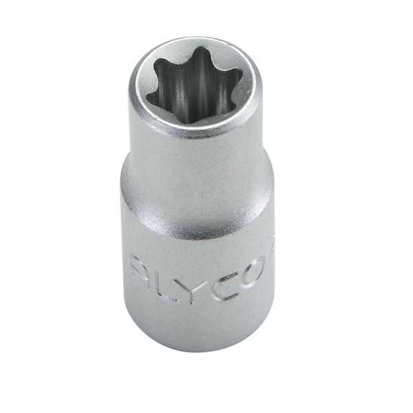 Llave de vaso Torx hembra E6 de 1/4" ALYCO