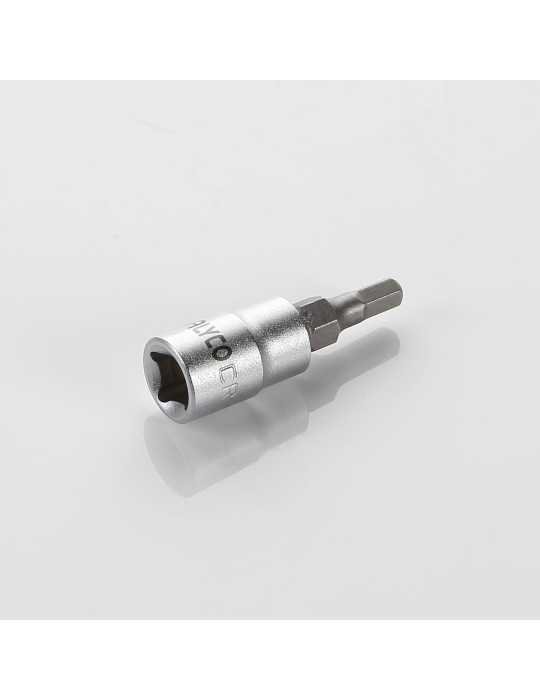Vaso 1/4" con punta hexagonal 4 mm ALYCO