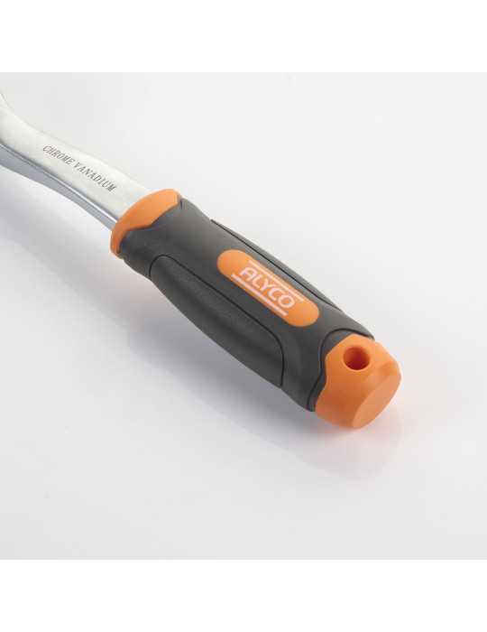 Llave de carraca acodada 1/2" 72 dientes ALYCO ORANGE