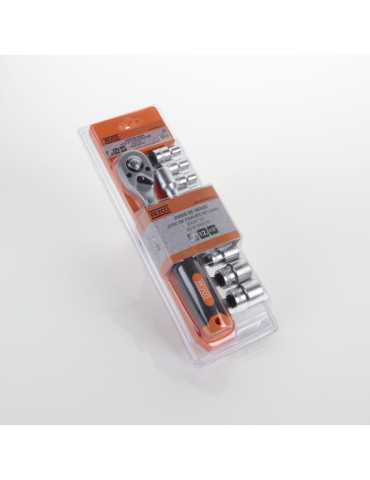 Juego de vasos y carraca 1/2" 12 piezas ALYCO ORANGE 2