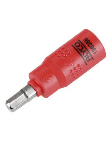 Llave de vaso aislada VDE 1/4" con punta hexagonal 4 mm ALYCO