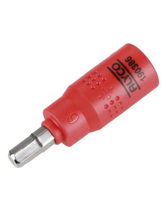 Llave de vaso aislada VDE 1/4" con punta hexagonal 4 mm ALYCO