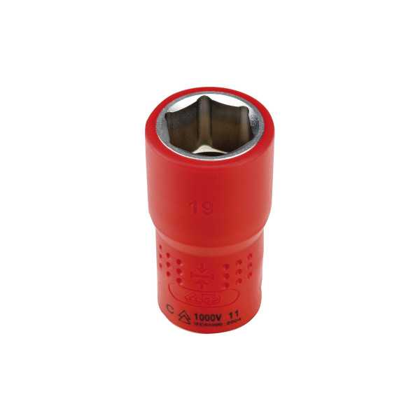 Llave de vaso aislada VDE 1/2" 19 mm ALYCO