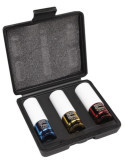 Juego de 3 vasos de impacto 1/2" para ruedas ALYCO