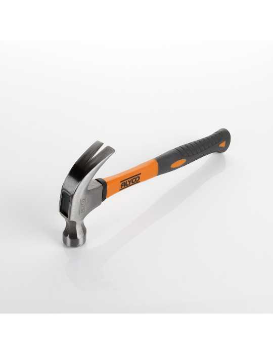 Martillo de uña curva americano 450 g mango fibra de vidrio ALYCO ORANGE