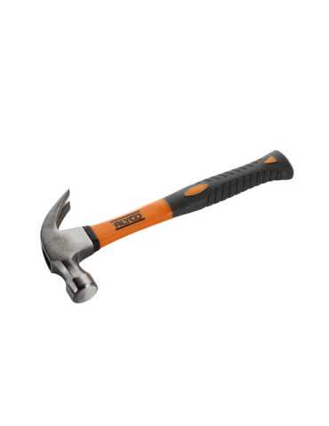 Martillo de uña curva americano 560 g mango fibra de vidrio ALYCO ORANGE