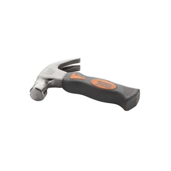 Martillo corto de uña curva americano 220 g mango fibra de vidrio ALYCO ORANGE