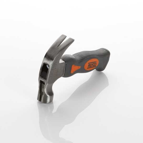 Martillo corto de uña curva americano 220 g mango fibra de vidrio ALYCO ORANGE
