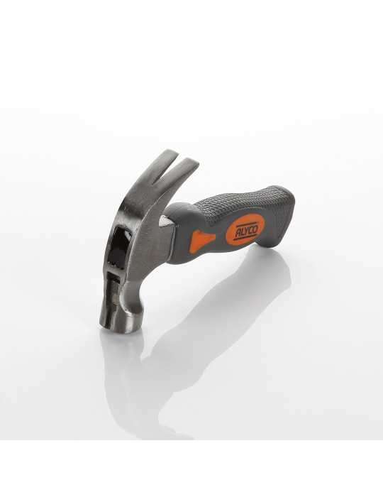 Martillo corto de uña curva americano 220 g mango fibra de vidrio ALYCO ORANGE
