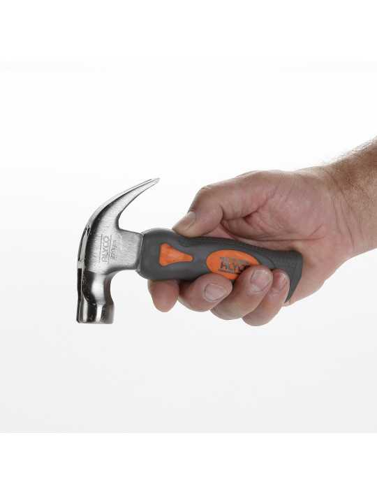 Martillo corto de uña curva americano 220 g mango fibra de vidrio ALYCO ORANGE