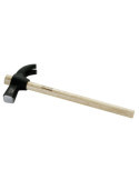 Martillo de uña curva 400 g mango madera ALYCO