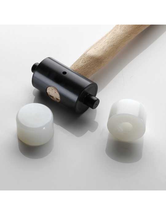 Martillo bocas nylon 28 mm mango madera ALYCO