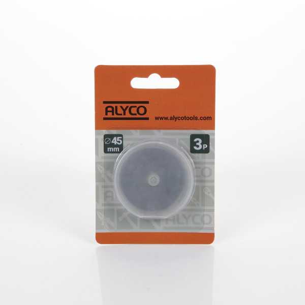 Juego 3 cuchillas 45 mm para cutter rotativo ALYCO ORANGE