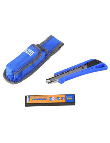 Juego cutter y 10 cuchillas fragmentables 18 mm SK2H ALYCO 2