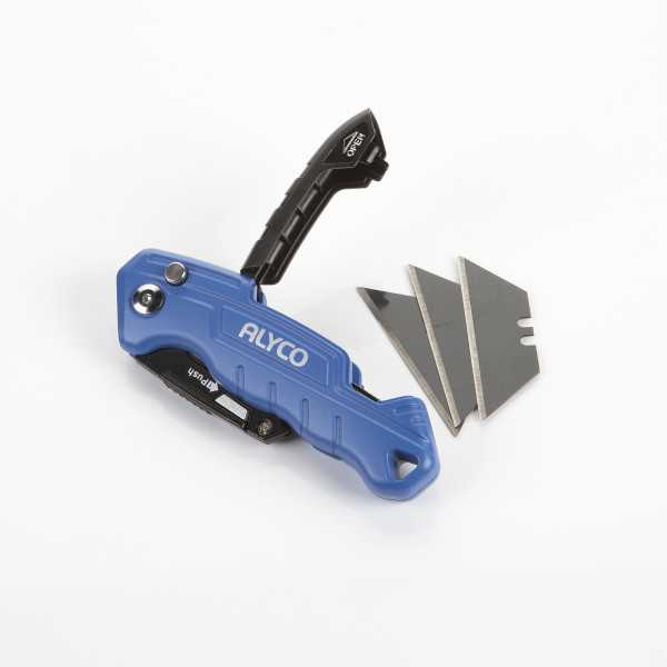 Cutter abatible aluminio con 3 cuchillas SK2H ALYCO