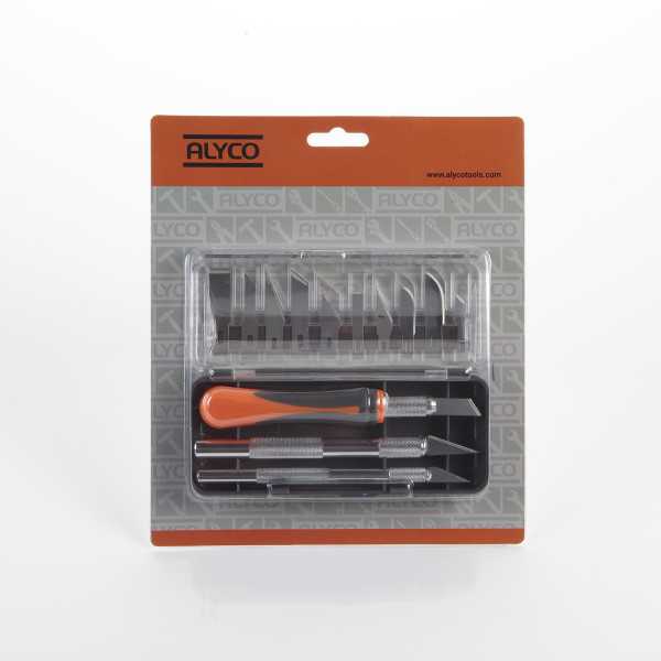 Juego cuchillos de precisión y hojas ALYCO ORANGE