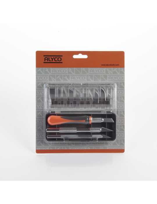 Juego cuchillos de precisión y hojas ALYCO ORANGE