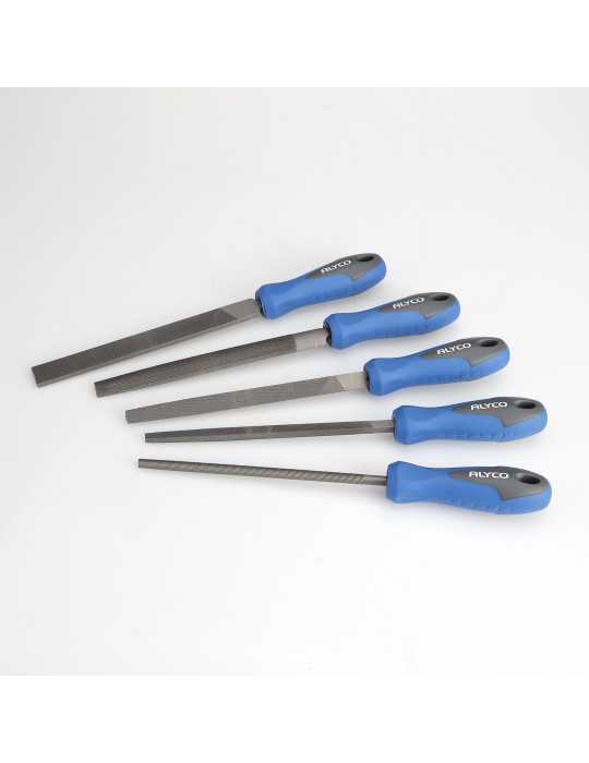 Juego 5 limas entrefinas 150 mm en bolsa nylon ALYCO