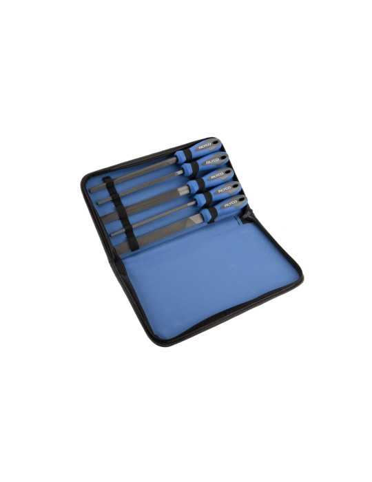 Juego 5 limas bastas 200 mm en bolsa nylon ALYCO