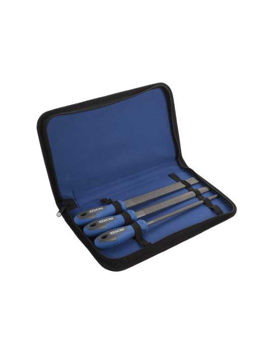 Juego 3 escofinas de carpintería en bolsa nylon ALYCO