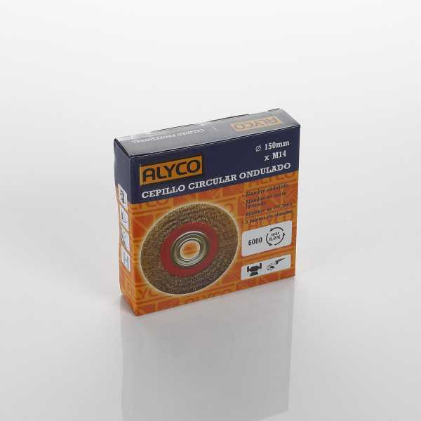 Cepillo metálico circular 175 mm para esmeriladora ALYCO