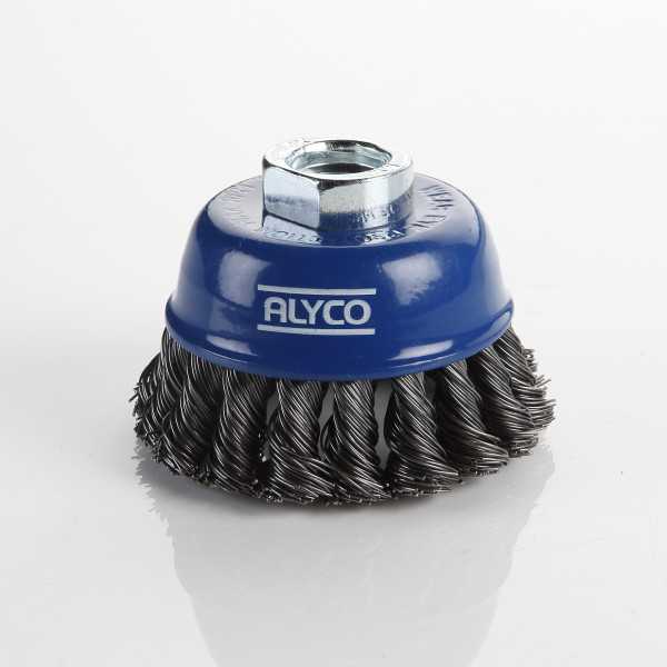 Cepillo taza trenzado gris 75 mm ALYCO