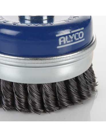 Cepillo taza trenzado 100 mm ALYCO 2